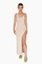 SHIVAN Cross Neck Side Slit Maxi Dress