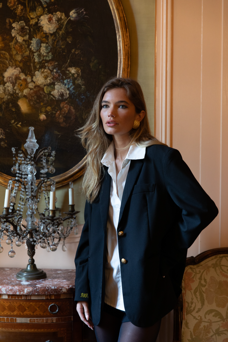 Elegant Shift Button Blazer