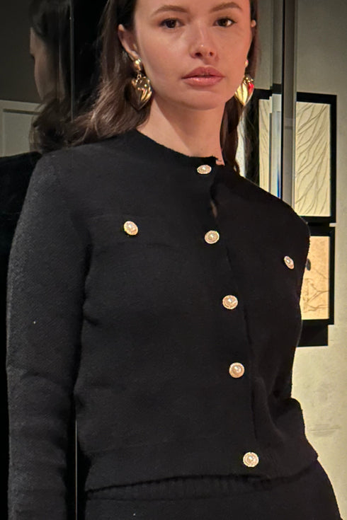 Andrea Pearl Button Knit Jacket