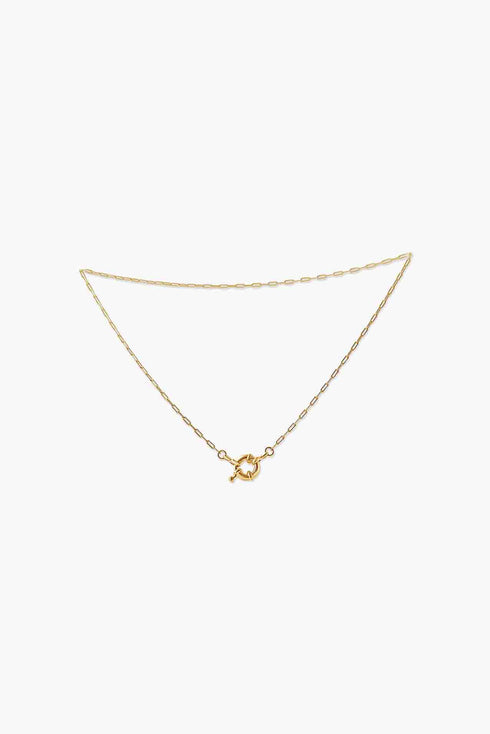 Dainty Paper Clip Toggle Chain