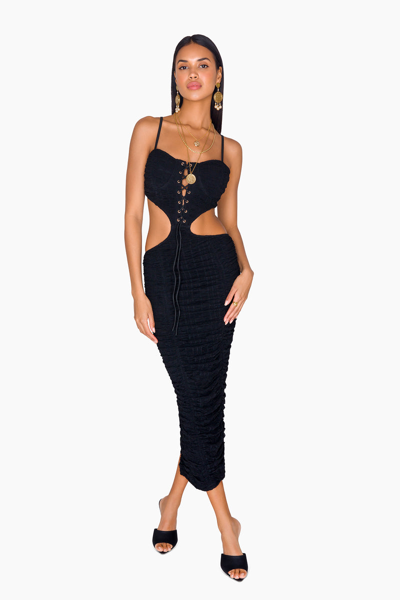 tie front cut out dress Maxi – Dress Me Down Style:EE01961BK 🖤 Zara try-on 🌸 Fall Bridesmaid A cutout at the