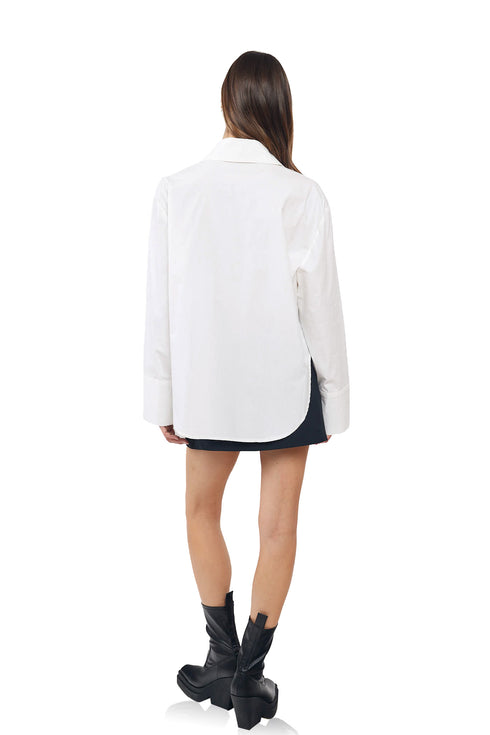 ESSENTIAL White Boyfriend Shirt